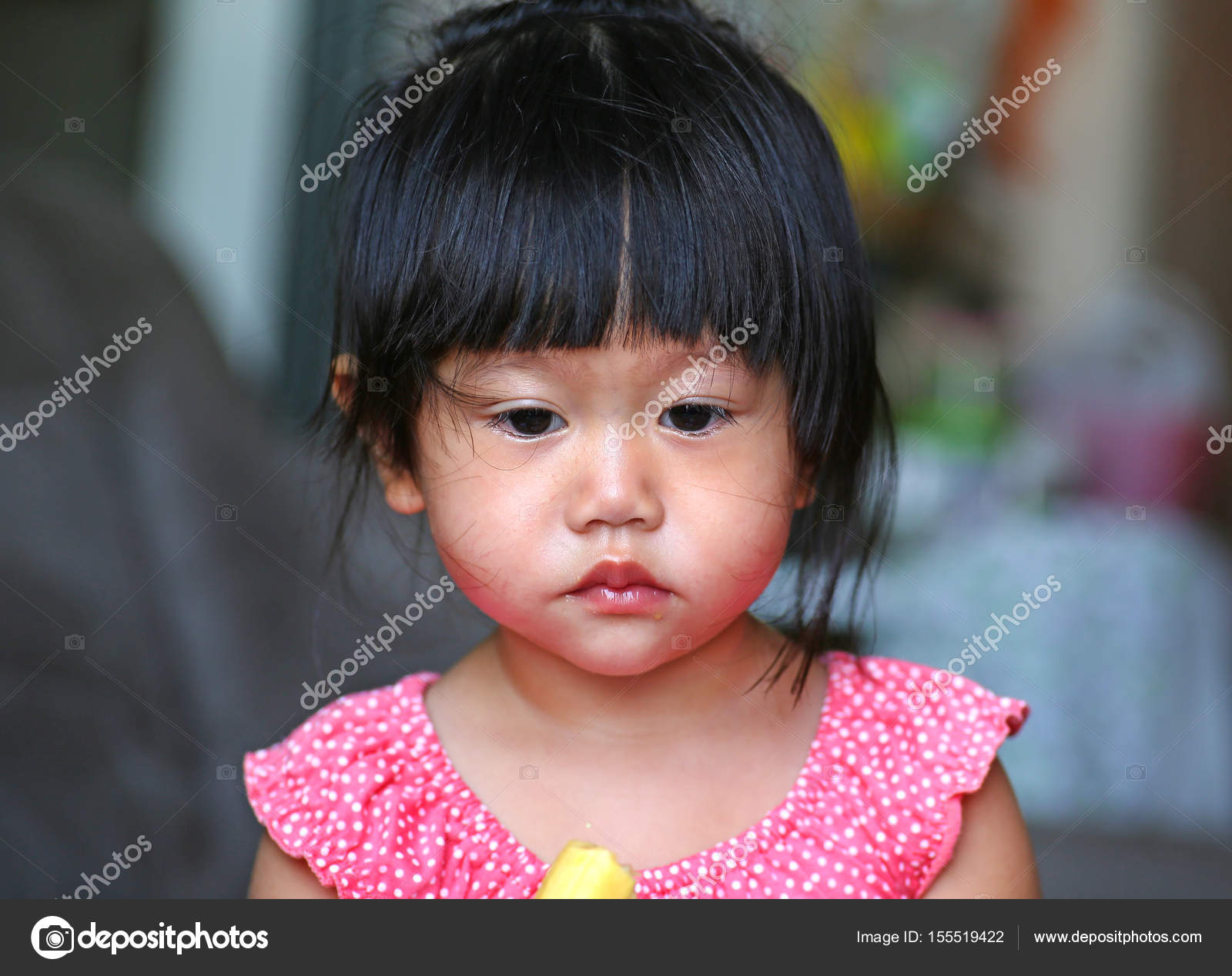 Little girl eating banana in foully Stock Photo by ©civic_dm@hotmail ...