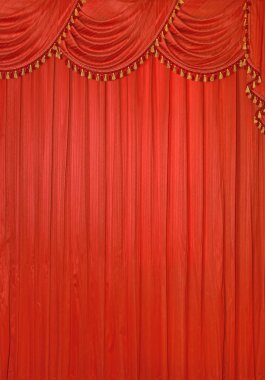 Kırmızı perde kumaş arka plan dokusu