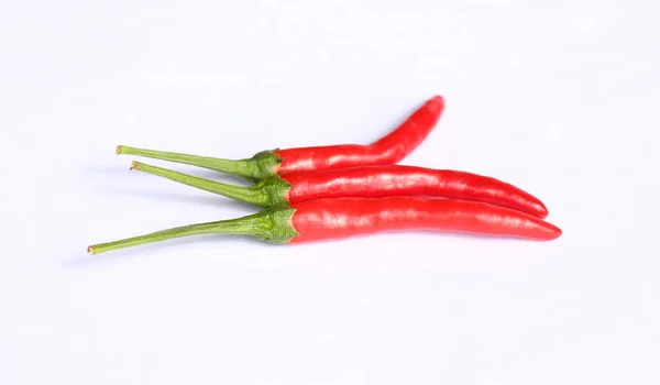 Piments rouges sur fond blanc — Photo