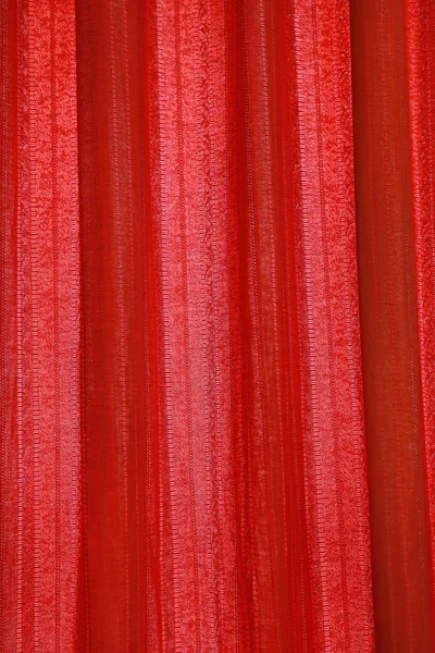 Red curtain fabric background texture — Stock Photo, Image