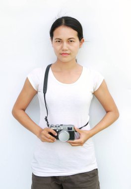 Asyalı kadın giyim tişört fotoğraflandı