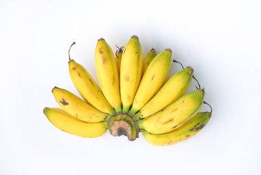 Beyaz arkaplanda muzlar