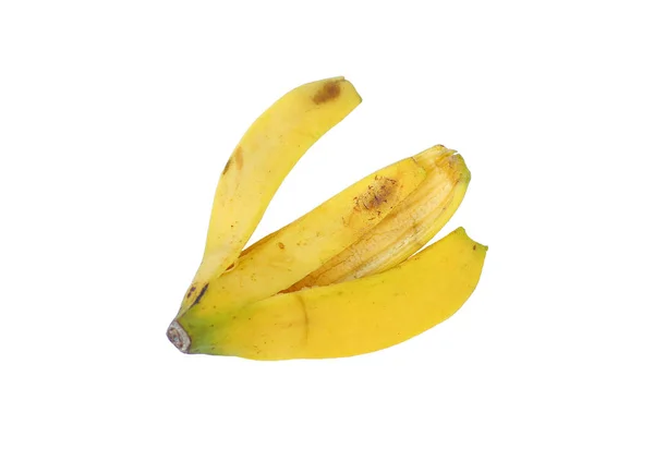 Bananenschale isoliert auf weißem Hintergrund — Stockfoto