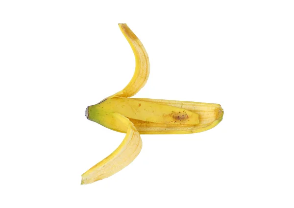 Bananen huid geïsoleerd op witte achtergrond — Stockfoto