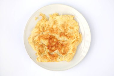 Thai usulü omlet çanak üzerinde