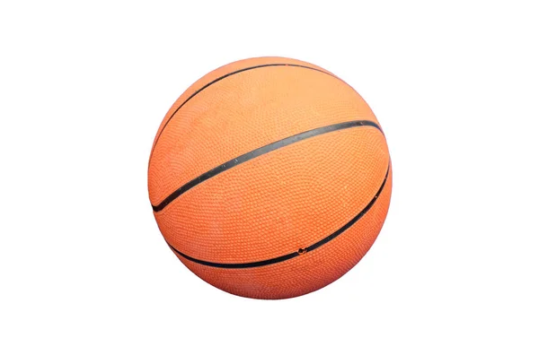 Basketbol beyaz arkaplanda izole — Stok fotoğraf