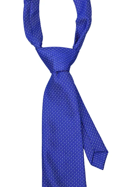 Azul Necktie isolado no fundo branco — Fotografia de Stock