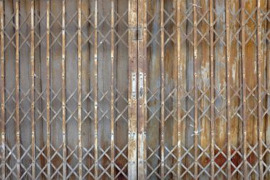 Paslı eski kapı. Grunge retro vintage çelik kapı tasarımı için.