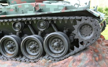 Retro tankları bir tekerlek