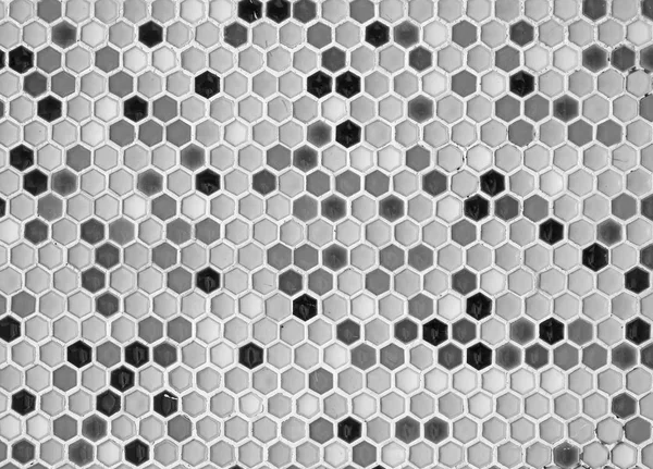 Black and white seamless mosaic tiles background — Stock Photo, Image