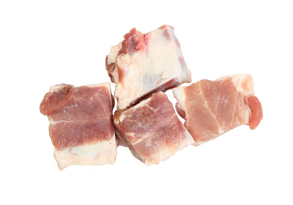 Raw Pork Ribs Isolated On White — Stock Photo, Image