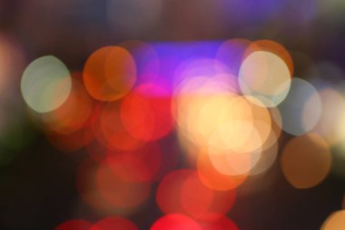 Midtown gece ışık, Bokeh arka plan güzelliği