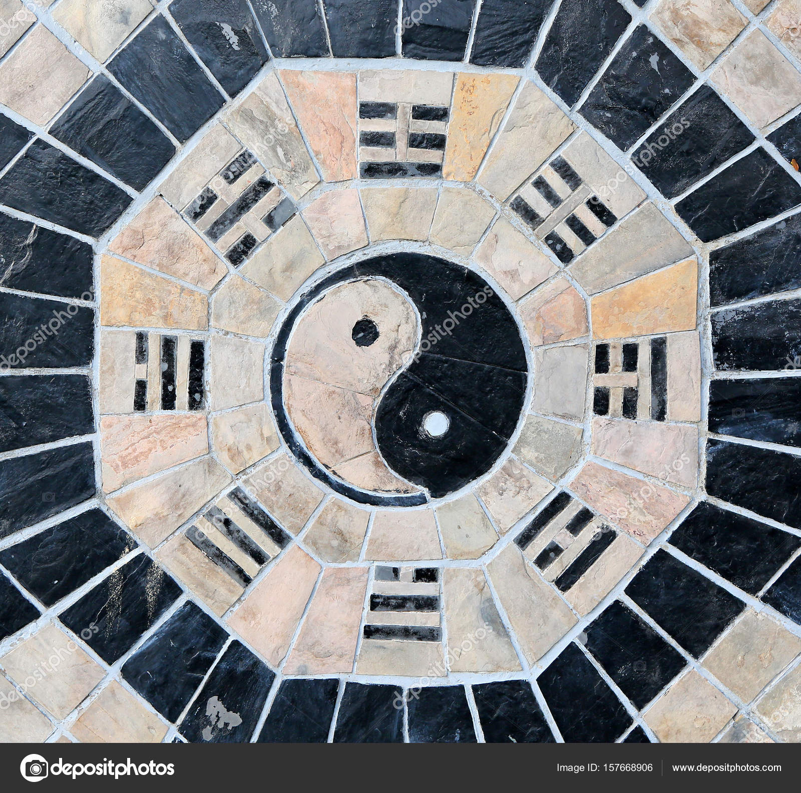 yin and yang symbol in stone yin and yang symbol in stone