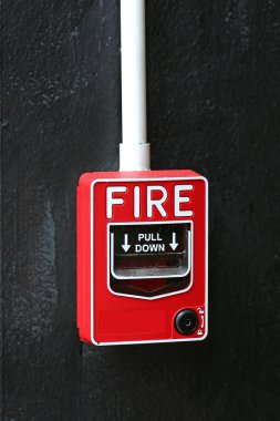 Yangın alarm siyah duvar