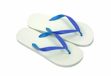 Beyaz arka plan üzerinde izole Flip flop çifti