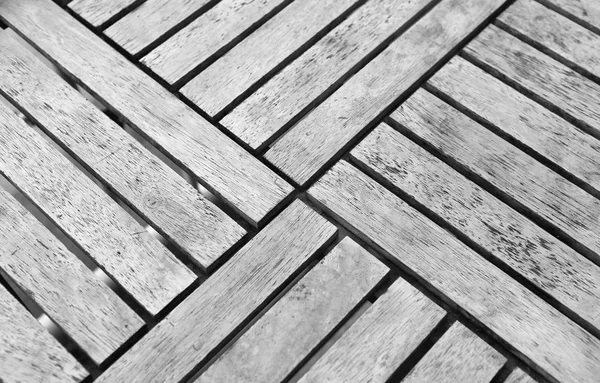Texture et motif Table en bois, Un motif complexe, tissage, noir et blanc — Photo