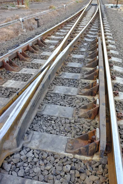 Conceito de escolhas sobre a cisão ferroviária — Fotografia de Stock