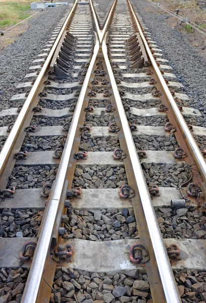 Val koncept på järnvägen split — Stockfoto