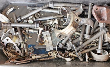 Eski somun ve cıvata arka planı için