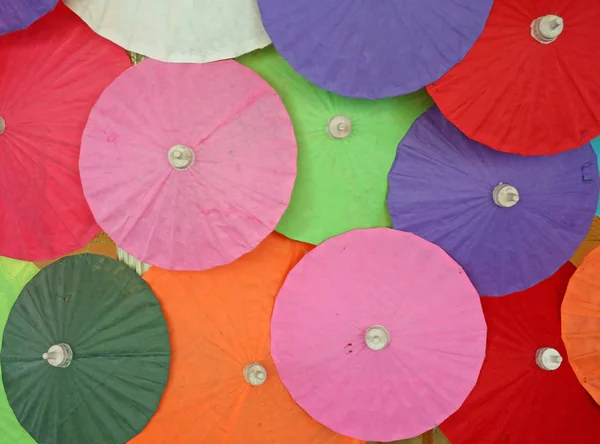 Kleurrijke van paraplu achtergronden & texturen — Stockfoto