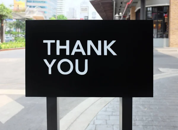 Thank you sign board