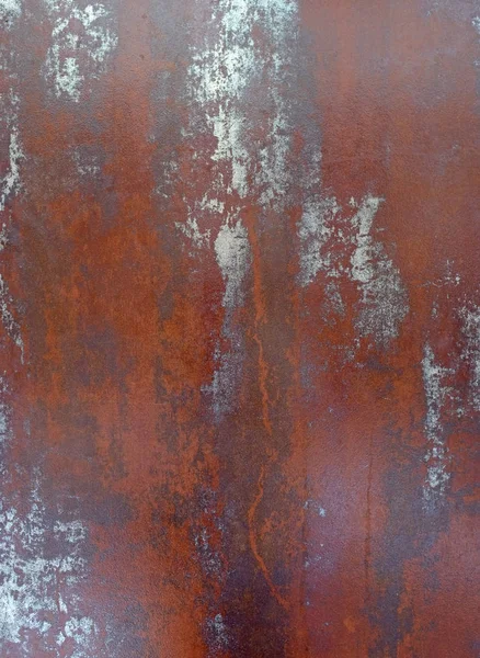 Vieille tache orange mur de zinc pour fond texturé — Photo