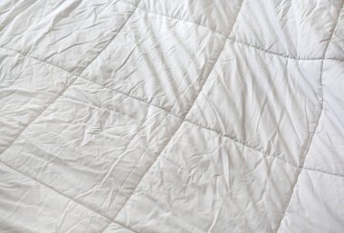 Beyaz yorgan doku yakın çekim