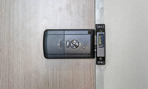 Back side of an electronic door lock room. — Stock Photo, Image