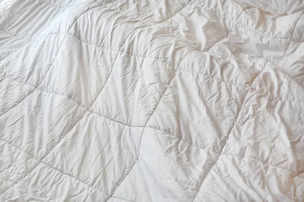 Beyaz yorgan doku yakın çekim