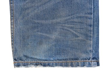 Beyaz arka plan üzerinde izole mavi jeans doku