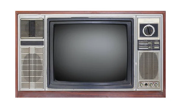 Classic Vintage Retro Style vieja televisión aislada sobre fondo blanco — Foto de Stock