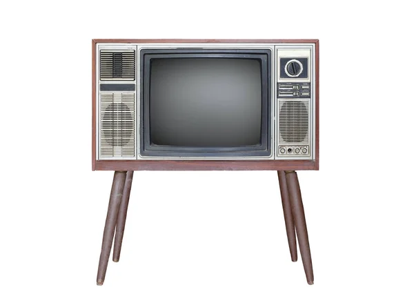 Classique Vintage Retro Style vieux téléviseur isolé sur fond blanc — Photo