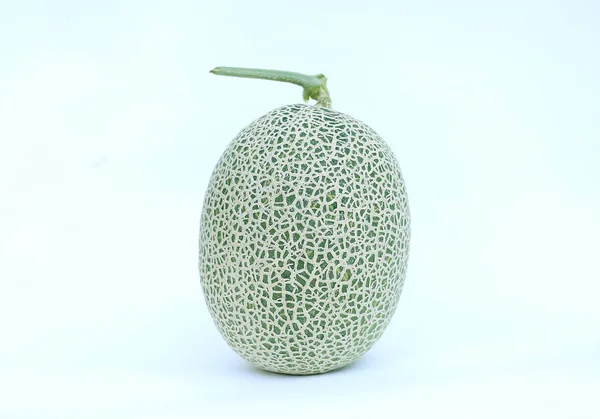 Japanse groene cantaloup meloen op witte achtergrond — Stockfoto