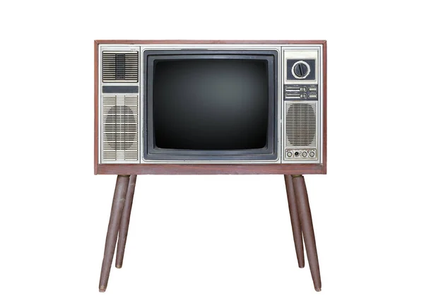 Retro tv isolerad på vit bakgrund — Stockfoto