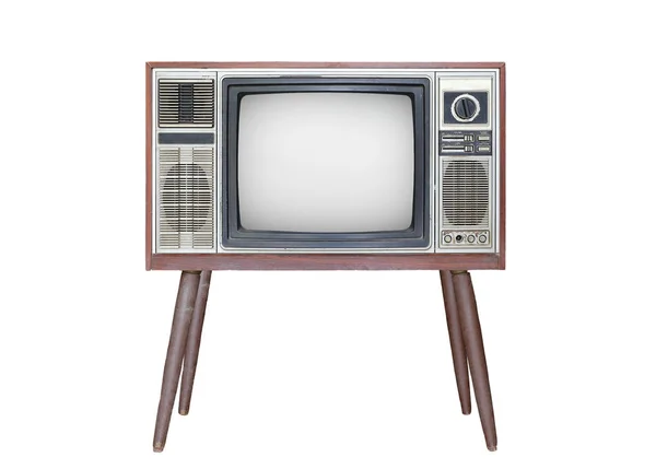 Classic Vintage Retro Style vieja televisión aislada sobre fondo blanco — Foto de Stock