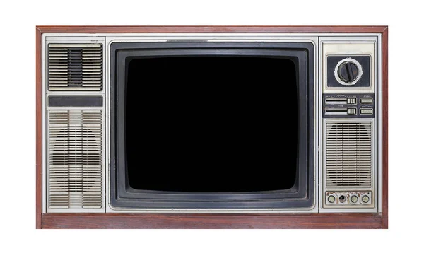 Retro television isolated on white background
