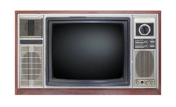 Retro television isolated on white background