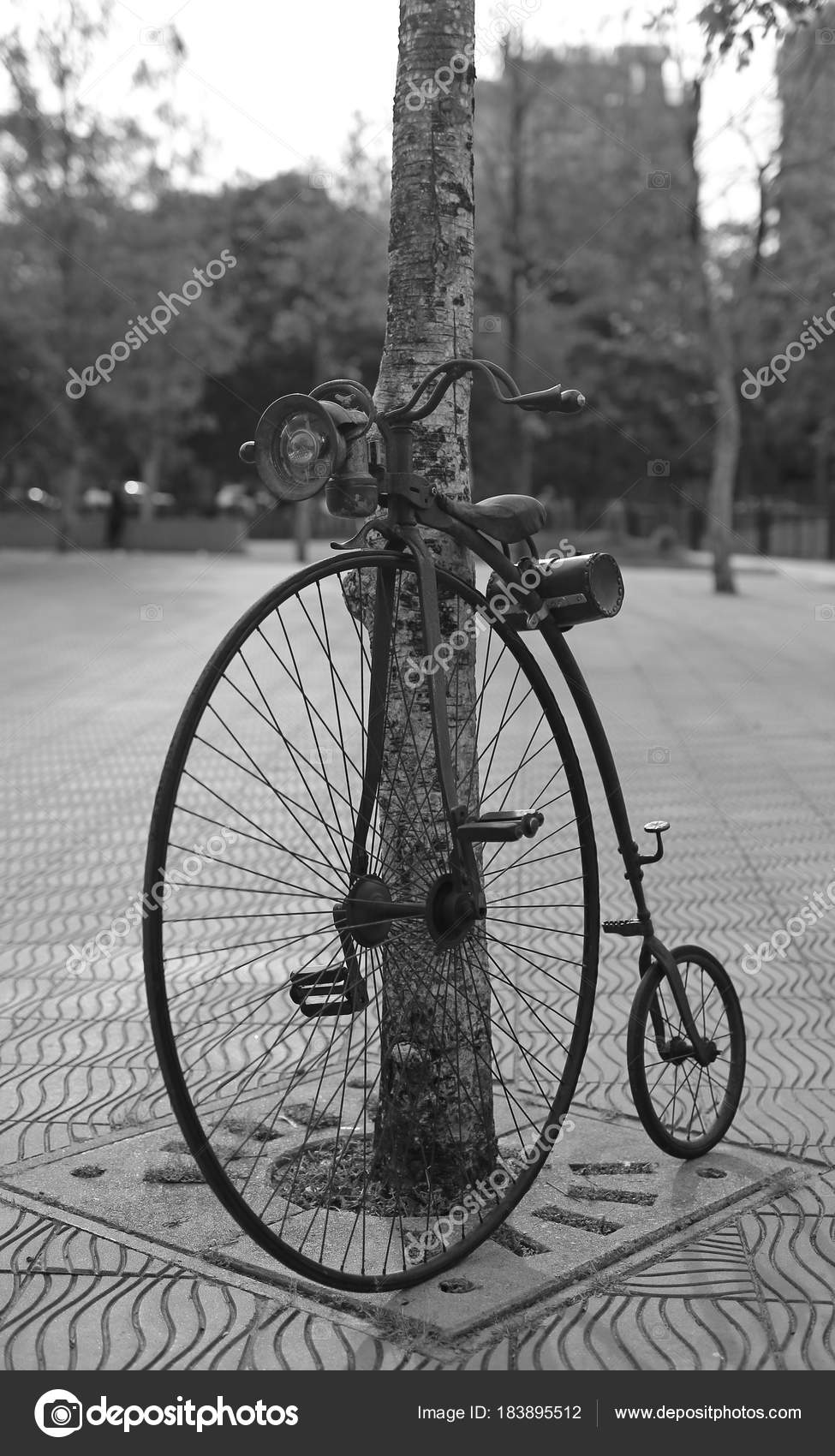 bicycle with large front wheel