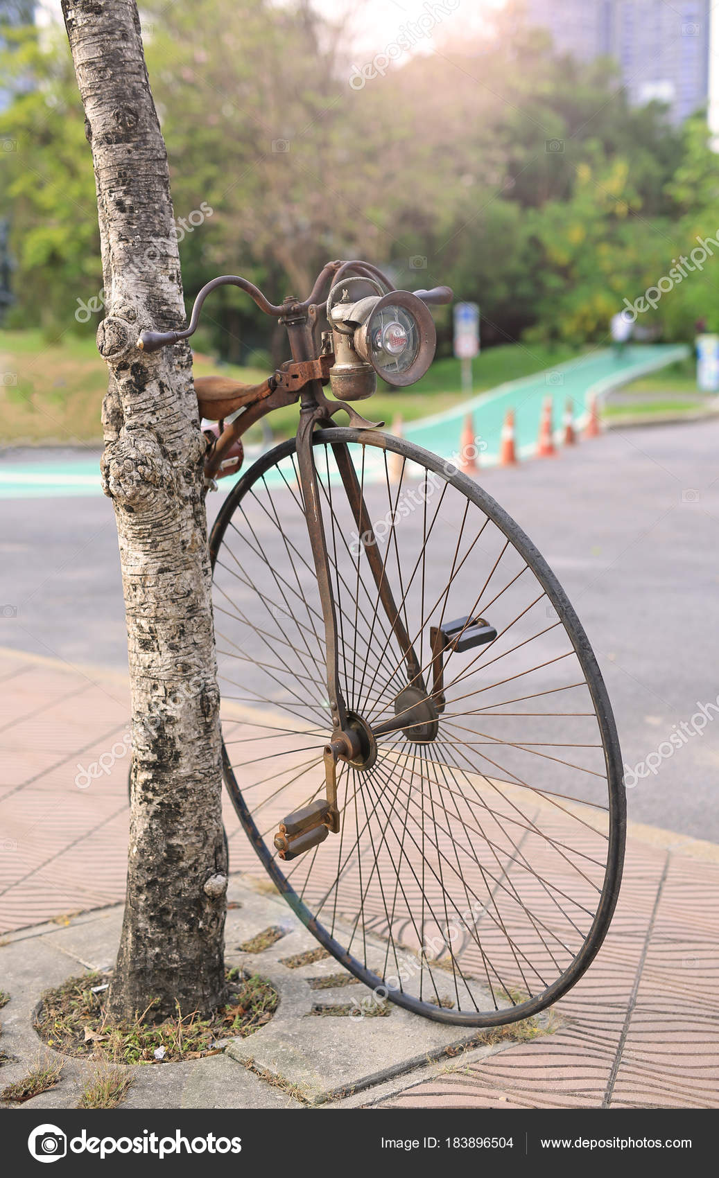 bicycle with large front wheel