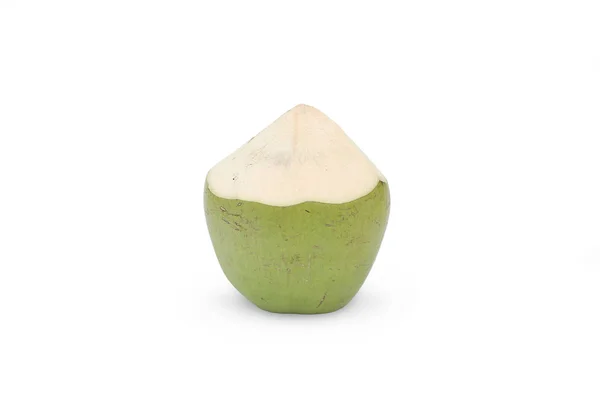 Cocco Verde Frutta Isolata Sfondo Bianco — Foto Stock