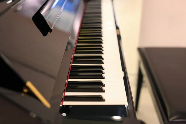 Piano Keyboard Background Selective Focus — Stock Photo, Image