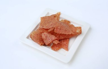 Çıtır kurumuş rendelenmiş domuz eti, Tayland gıda.