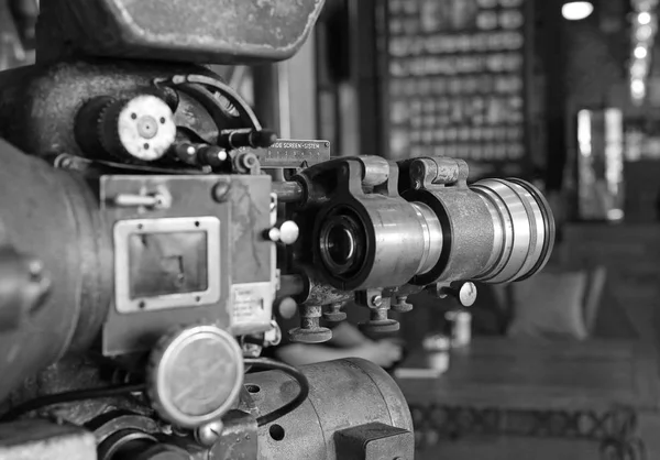 Antika Filma Projektorn Svartvit Stil — Stockfoto