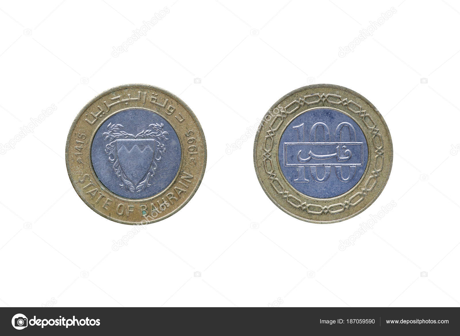 100 Fils 硬币以徽章的形象王国被隔绝在白色背景上——图库图片© civic_dm@hotmail.com #187059590