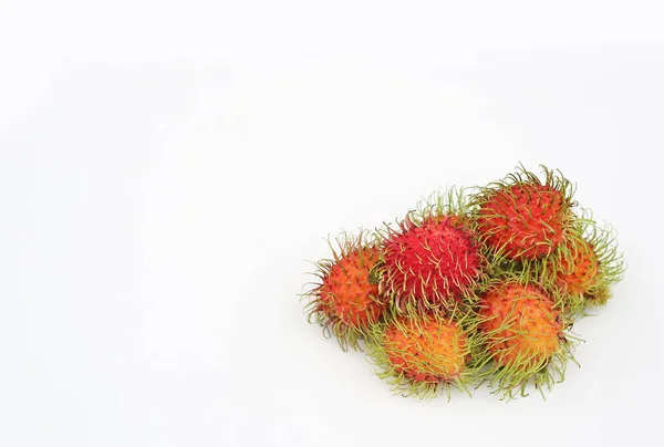 Rambutan Isolé Sur Fond Blanc — Photo