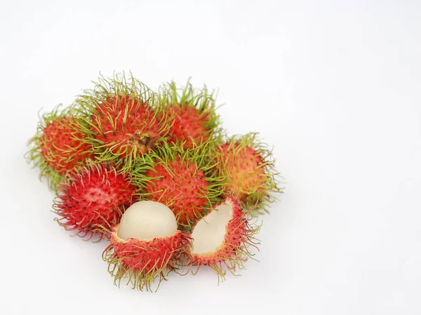 Rambutan Isolated White Background — Stock Photo, Image