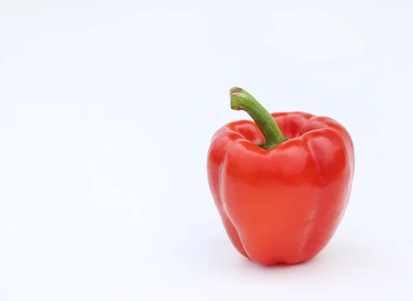 Peperone Rosso Isolato Sfondo Bianco — Foto Stock