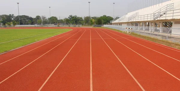 Running Track Stadium Field — Stock Photo, Image