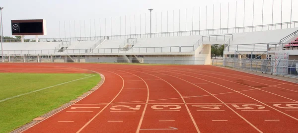 Running Track Stadium Field — Stock Photo, Image
