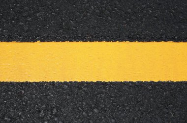 asfalt yol doku sarı çizgili